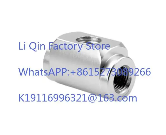Pure aluminum tee 3-way silver computer split water cooling connector
