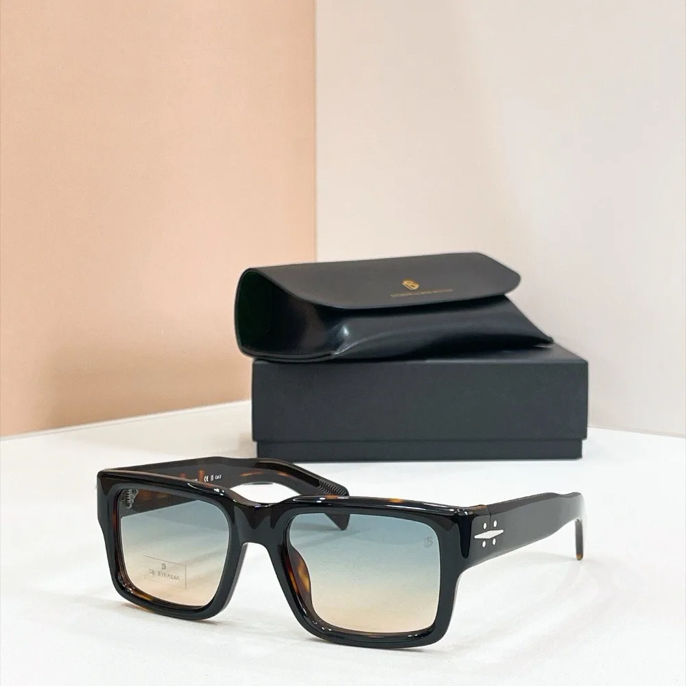 Men Square Sunglasses Acetate Rectangular Frame UV400 Gradient Sun Glasses Luxury Retro Fashion Eyewear Outdoor Driving DB7159S