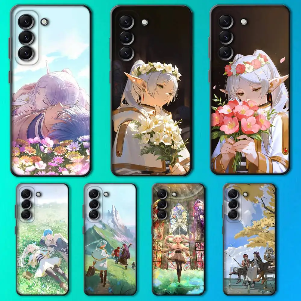 Anime Sousou No F-Frieren Phone Case For Samsung Galaxy A13,A21s,A22,A31,A32,A52,A53,A71,A80,Soft Black Shell