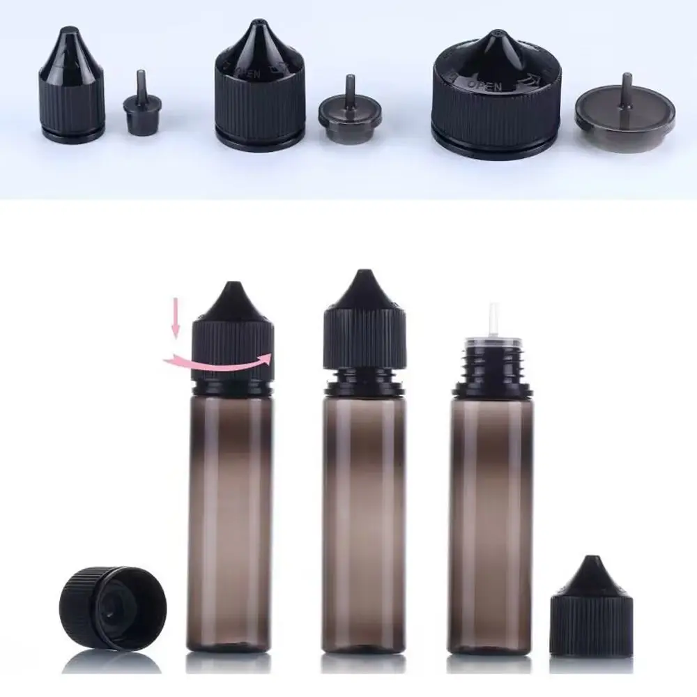 Practical 10/30/50/100ml Oil Filling Bottle Plastic PET Pointed Squeezable Container Dropper Bottles