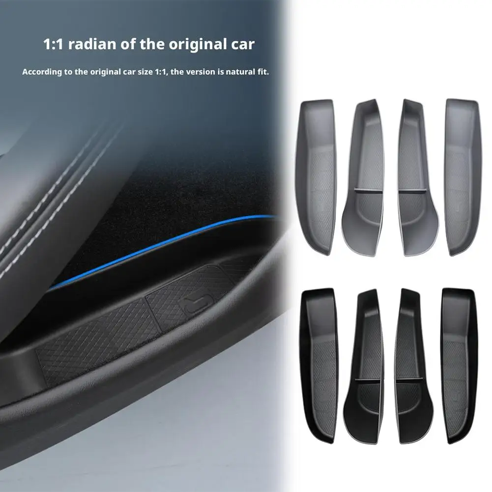 

Car Door Side Storage Box For Tesla Model Y Juniper 2025 Waterproof TPE Front Rear Side Door Trays Car Accessories X3W1