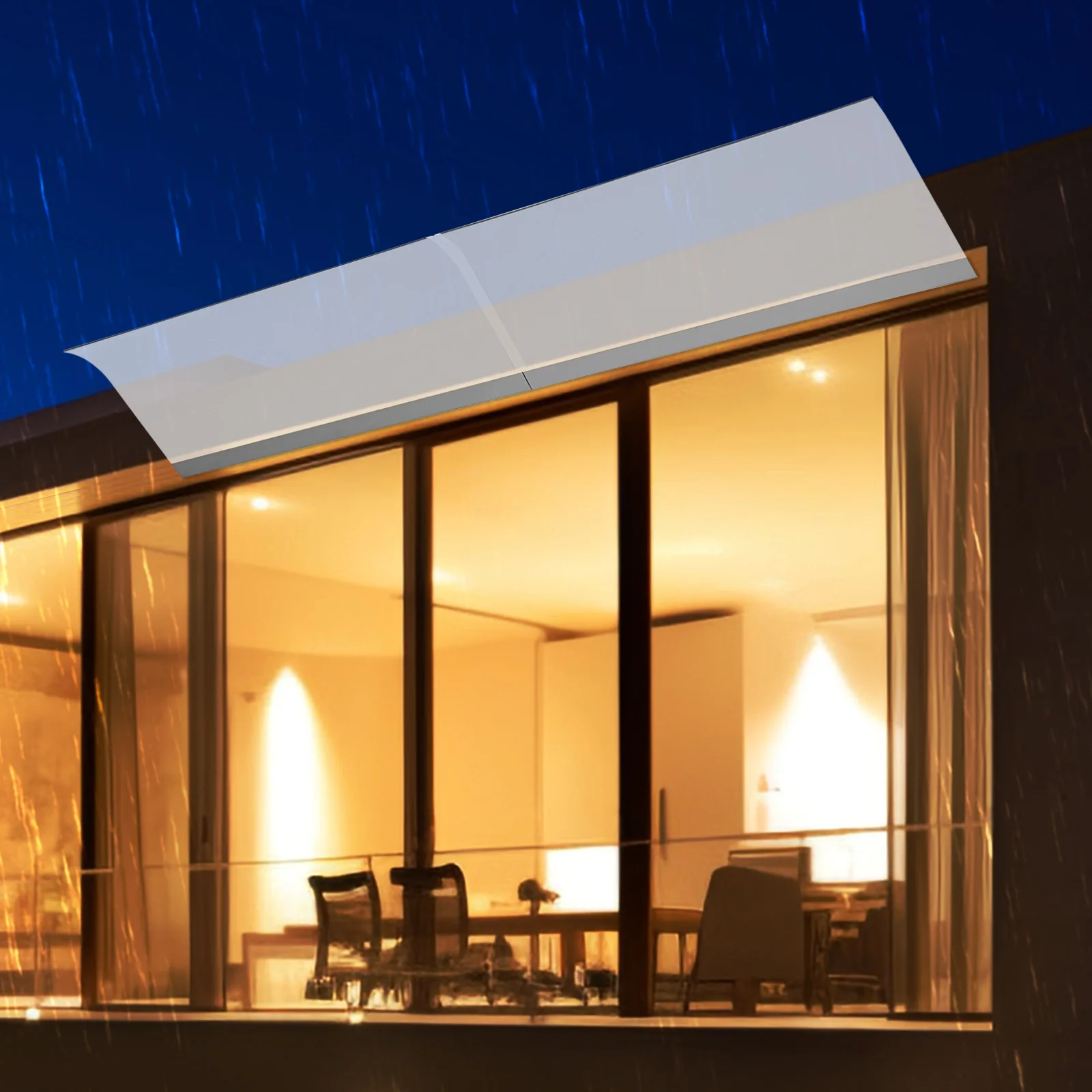 

Clear Rain Shelter Cover,PET Rust-Resistant Window Wall Mounted Awning Front Door Canopy,for Entrances,Bike,Gazebos,Balcony