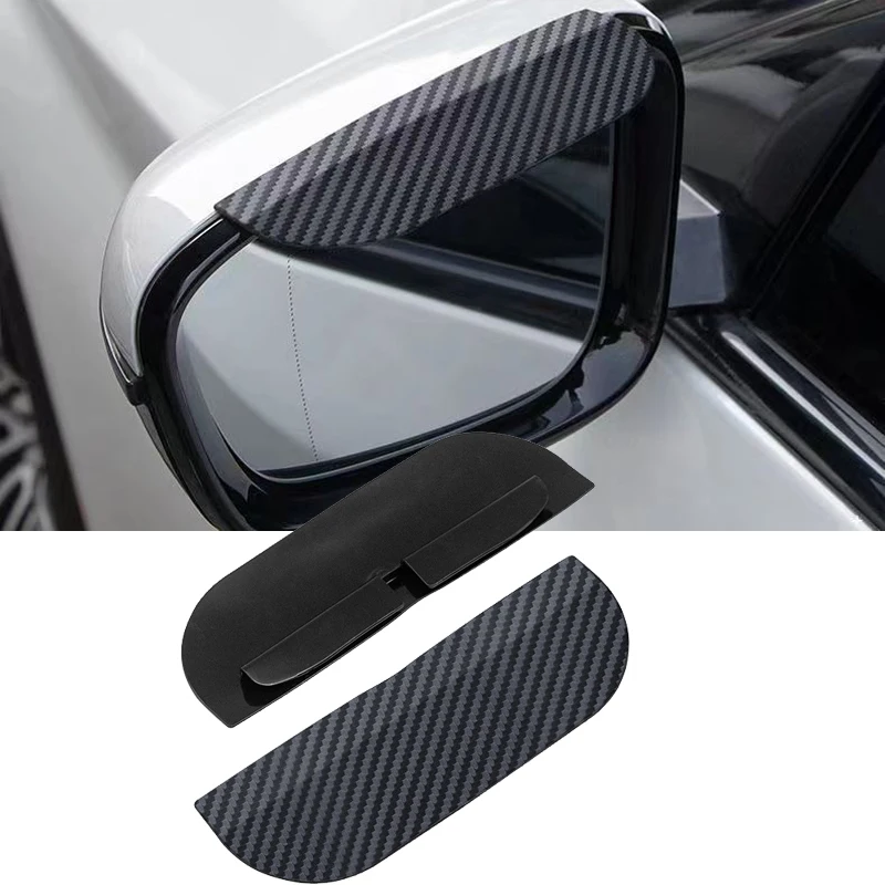 

2Pcs Universal Car Rearview Mirror Rain Eyebrow Visor Clip-on Side Snow Sun Visor Rain Cover Car Exterior Accessories