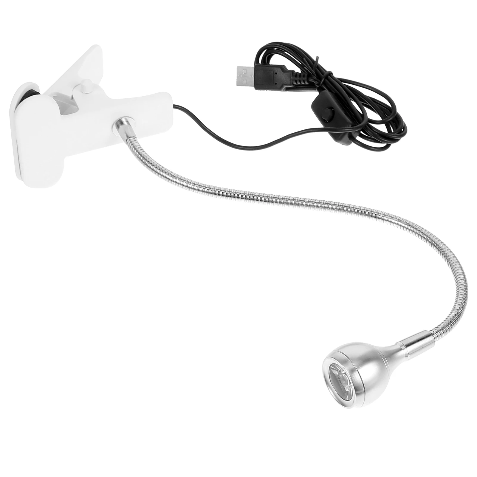 

Curing Lamp 4 Levels Dimming Purple Light Silver UV Nail Desk Clip for Table Dryer Portable Practical Nail Lamp