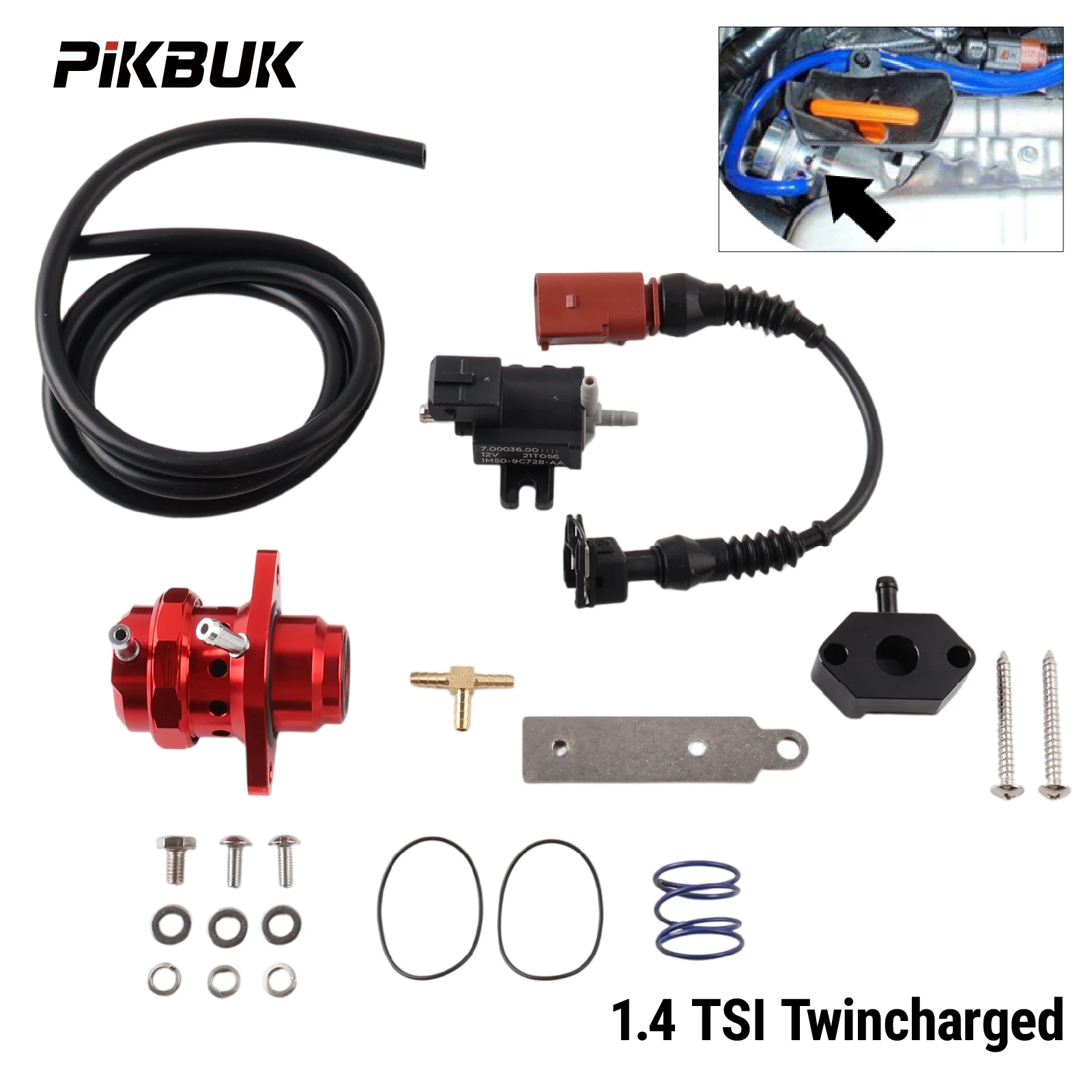 PIKBUK High Quality Blow Off Valve For AUDI A1 A3 1.4 TWIN CHARGED TFSI For VAG 1.4 TSi Aluminum