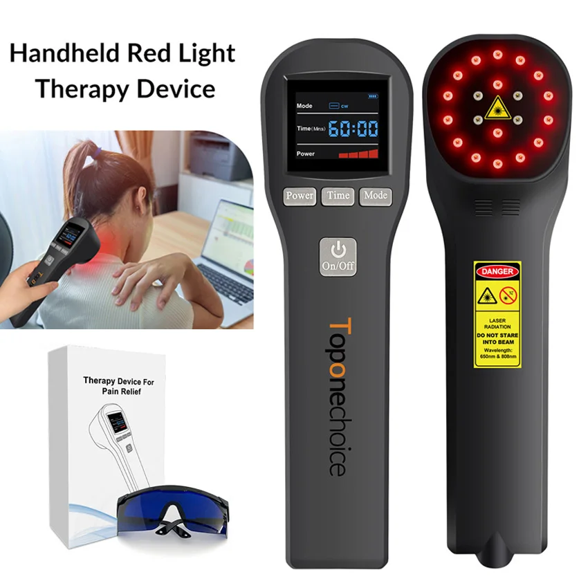 650nm 808nm Low Level Laser Therapy Device Red Light Physical Therapy Equipment For Relieve Neck Back Arthritis Pain 20 Diodes