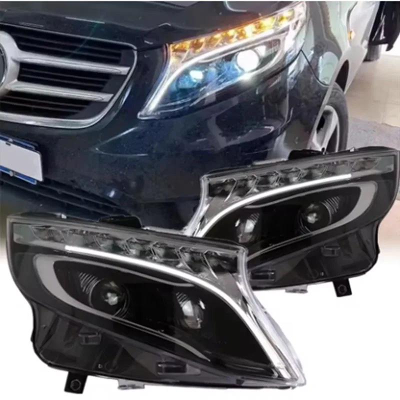 

Car Styling Head Lamp for Benz Vito Headlights 2016-2022 W447 LED Headlight LED DRL Projector Lens Dynamic Auto Accessories