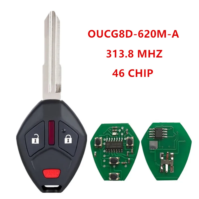 

OUCG8D-620M-A 313.8 MHZ 3 Buttons ID46 Chip Remote Car Key For Mitsubishi Lancer 2007-2015 i-MiEV Lancer Outlander 2008-2015