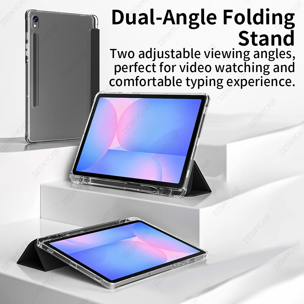 Transparente Hartschalenhülle für Samsung Galaxy Tab S10 FE, S10 Lite, S9 FE 10,9", für S9, S10 Plus 12,4", A9, A11 Plus 11" – transparente Rückseitenabdeckung. – Detail 4