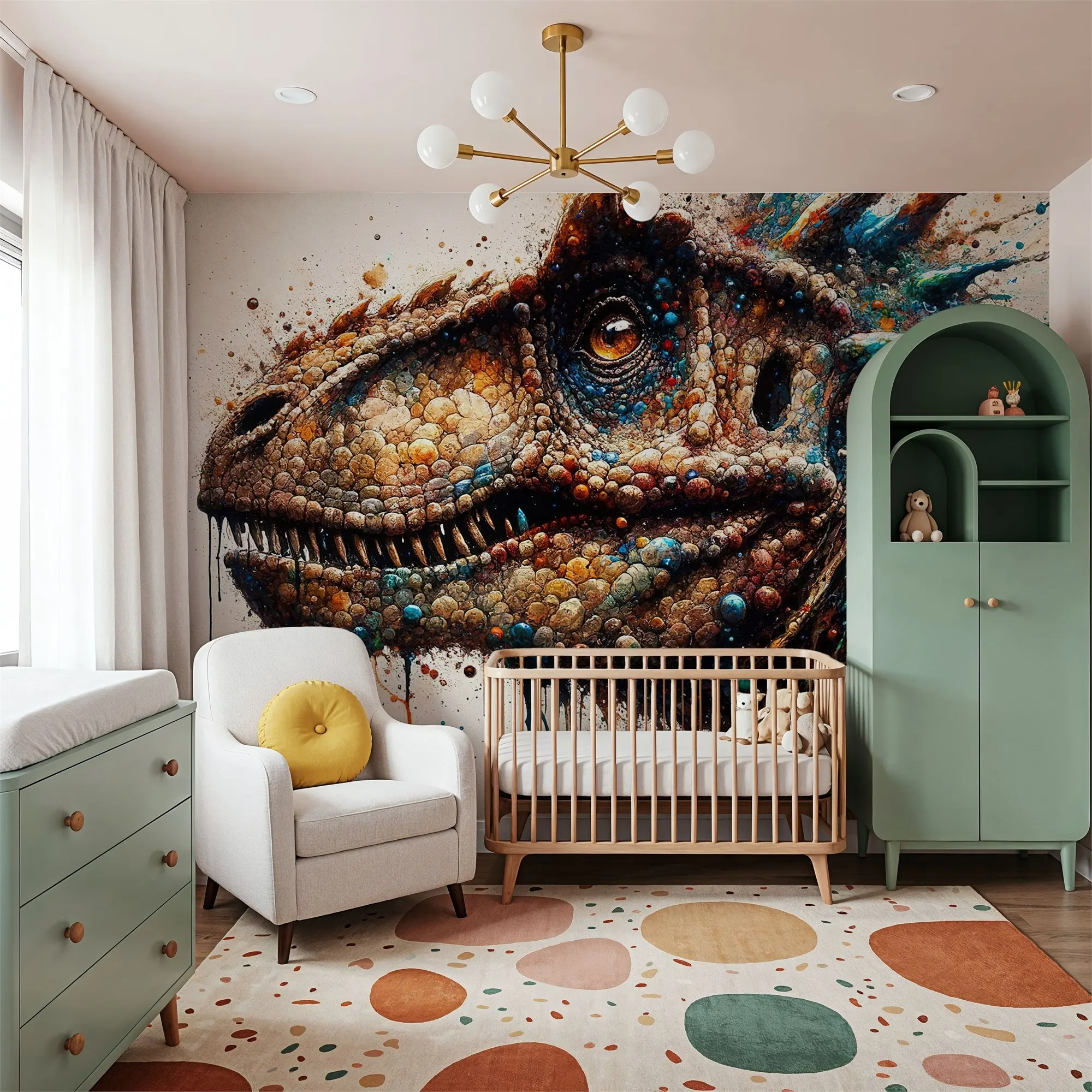 Custom Powerful Dinosaur Wallpaper for Walls Made to Measure Large Wall Mural