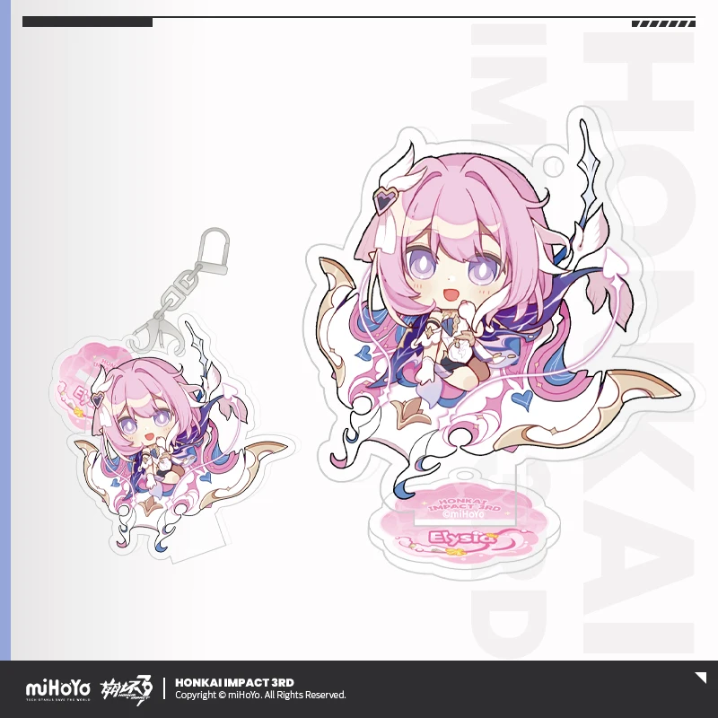 Official Elysia Vill-V Aponia Griseo Honkai Impact 3 Cosplay Anime Q version Acrylic Pendant Standing sign Anime Xmas Gift