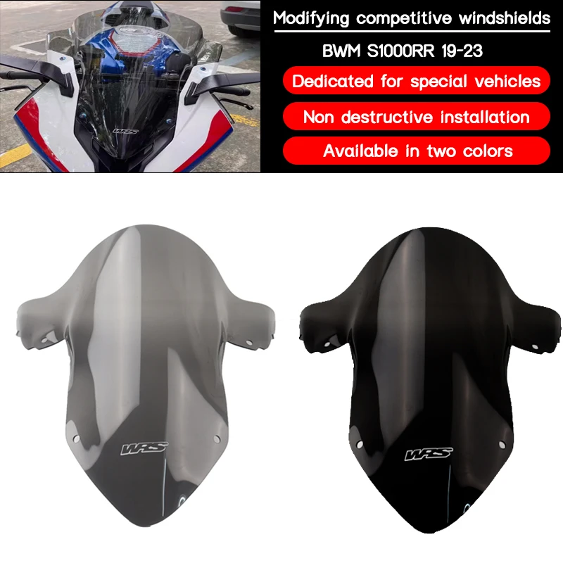 

Applicable to BMW S1000RR 19-23 NEW Motorcycle Sport Spoiler Windscreen Windshield Wind Reflector Screen Shield Spoiler FOR