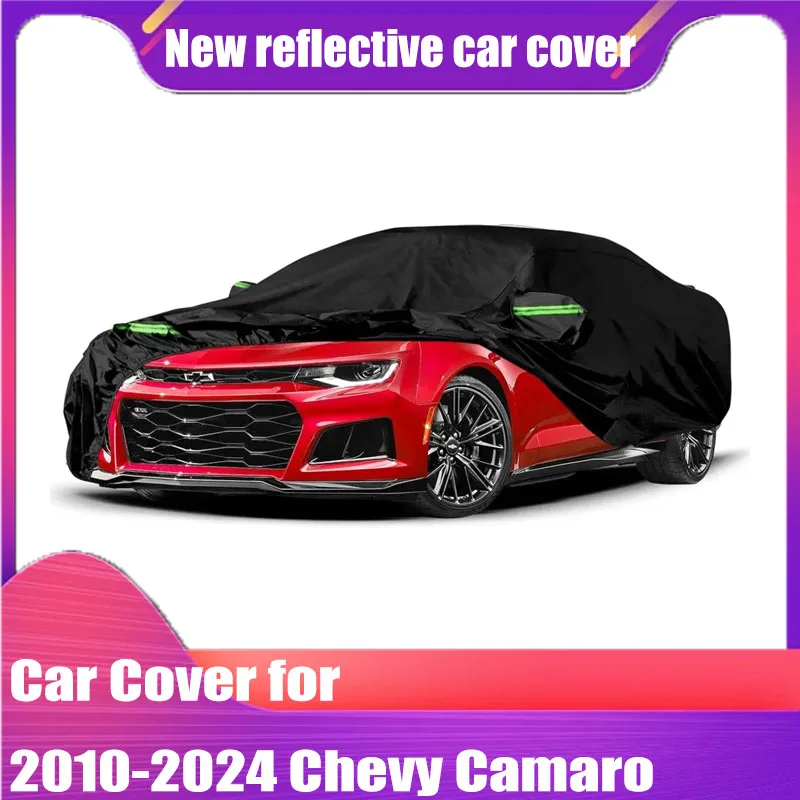 

Car Cover for 2010-2024 Chevy Camaro Waterproof Windproof Bands for Snow Rain Dust Hail Protection