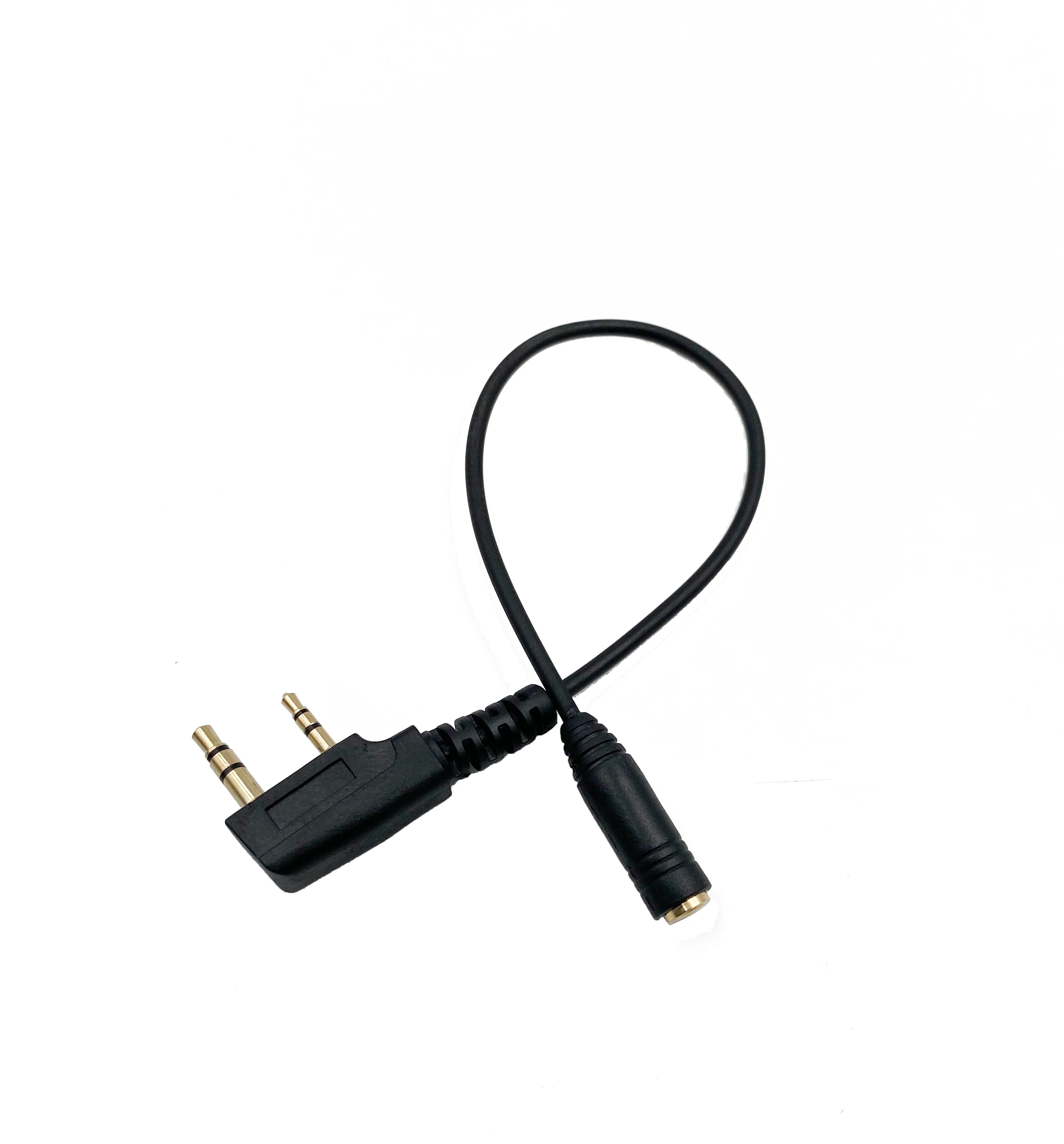 Cable de transferencia de auriculares para Kenwood TYT, adaptador de auriculares para walkie-talkie, 2 pines K1 a 3,5 MM, para Baofeng UV5R 888S