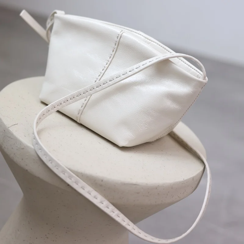 Women Genuine Leather Luxury Small Crossbody Bags Lightweight Fashion Single Shouder Bag