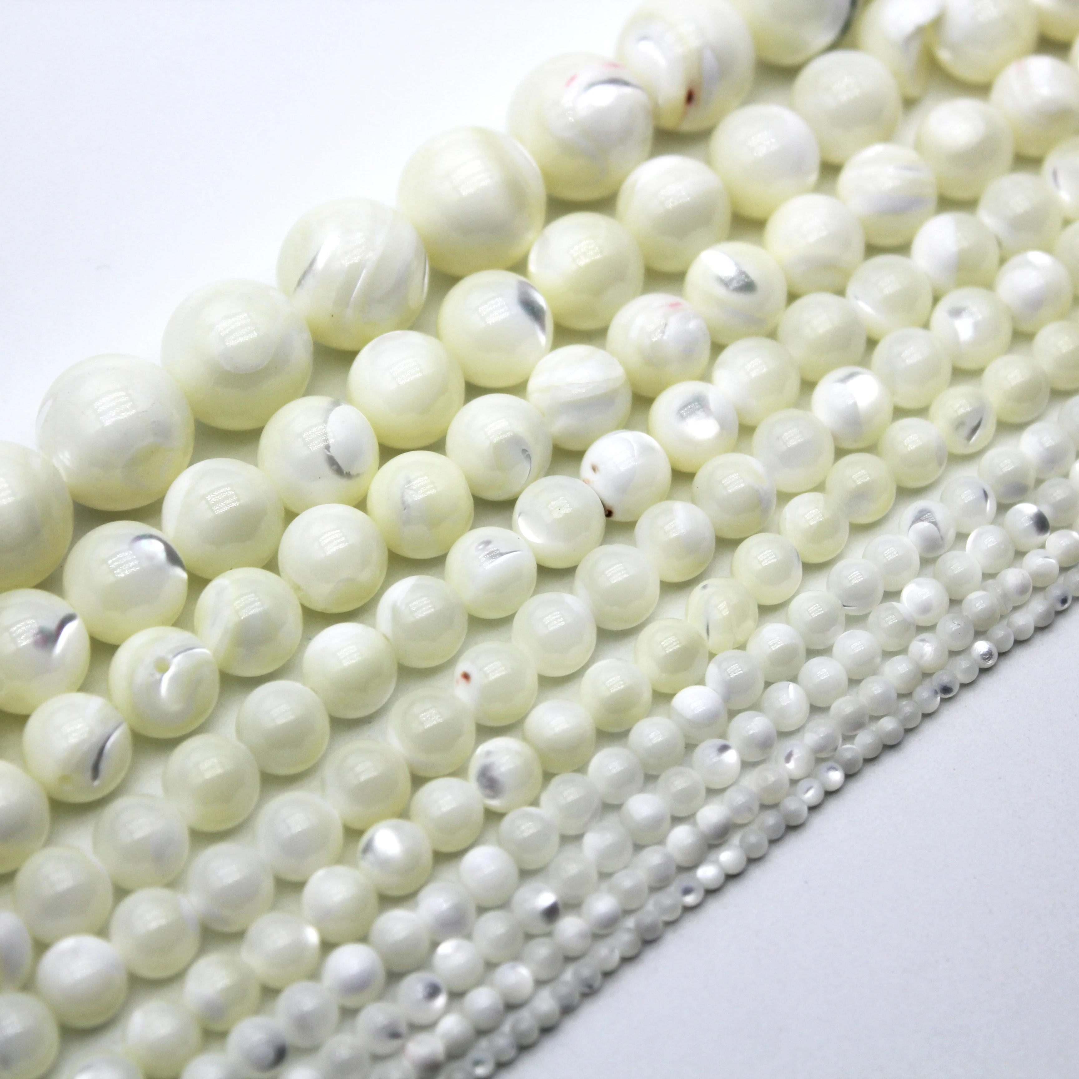 

Natural Mop Seawater Shell Beads Loose Spacer Ball Bead For Jewelry Making DIY Necklace Earring Bracelet Handmade Accessories