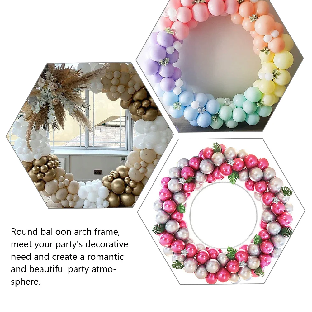 

1 set 150cm Balloon Arch Kit Circle Frame Plastic Rings Props Birthday Party Wedding Banquet Hoops Garland Stand Round Shape