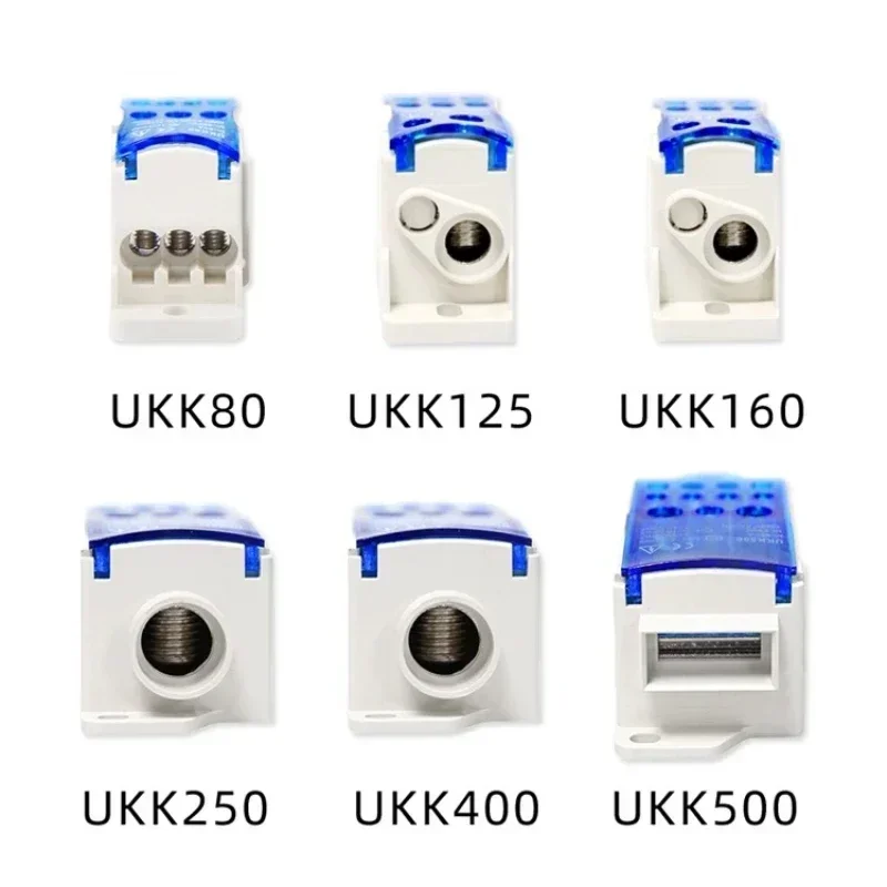 UKK80A UKK125A UKK160A UKK250A UKK400A UKK500A Terminal Block 1 in many Out Din Rail electric wire connector Power junction box