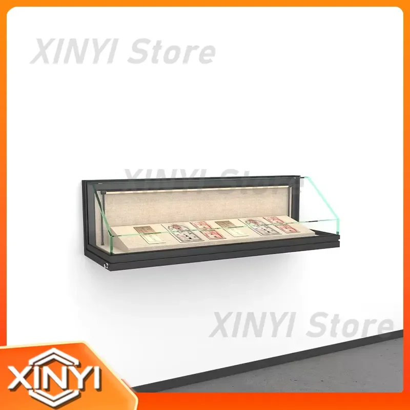 Custom High Quality Modern Glass Display Showcase Wall Mounted Museum Metal Cabinets for Exhibits