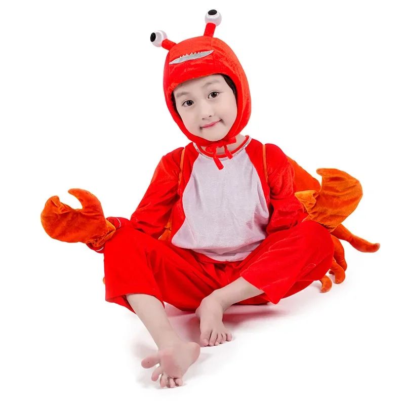 Children's Animal Cosplay Costume Crab Lobster Crocodile Animal Performance Costume Kids Halloween Cartoon Animal Cosplay