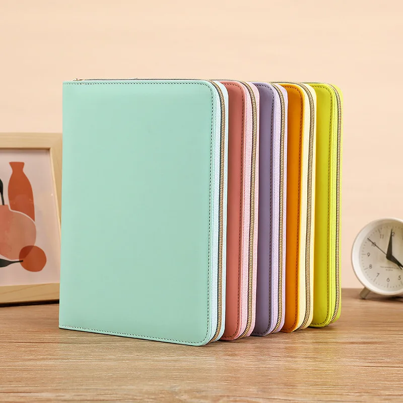 A5 A6 B5 Loose Leaf Zipper Binder Refill, Photo Card Collection Book Postcard Organizer Diary Notebook School Stationery