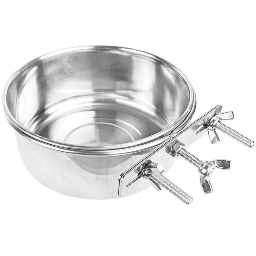 

Puppy Bowls Hanging Pet Dog Water Adorable Non-magnetic Cat Durable Holder Convenient Silver