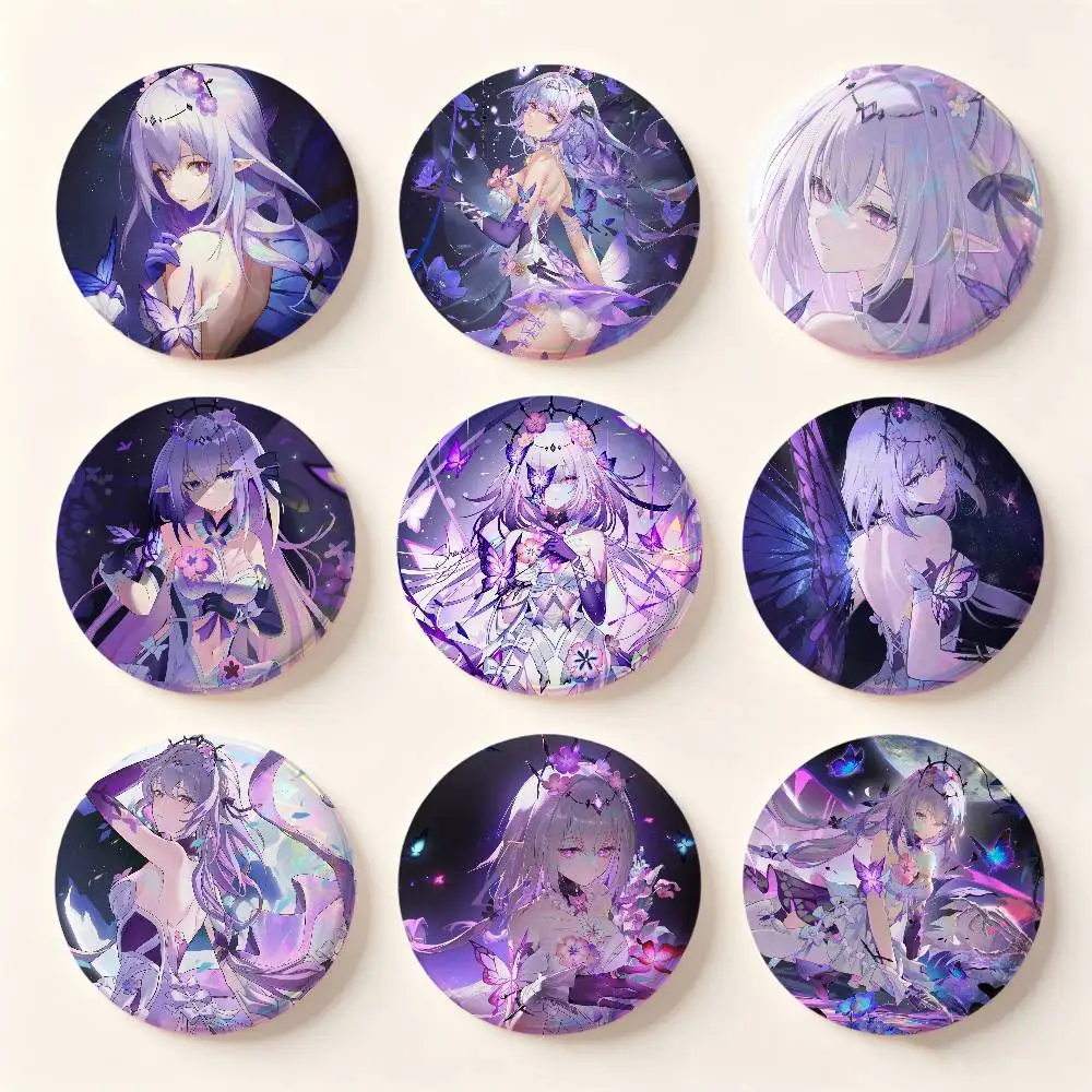 Castorice Honkai Star Rail Badges 25 32 44 58 75 Mm Round Cosplay Pin Bag Decor Fans Collect Friends Gifts Brooch Souvenir