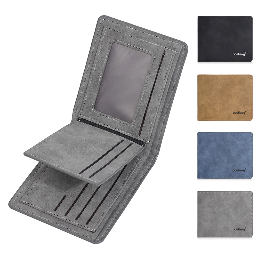New Short Men's Wallet High Quality Card Clips Simple Frosted Wallet With Multiple Card Slots Casual Wallet For Men