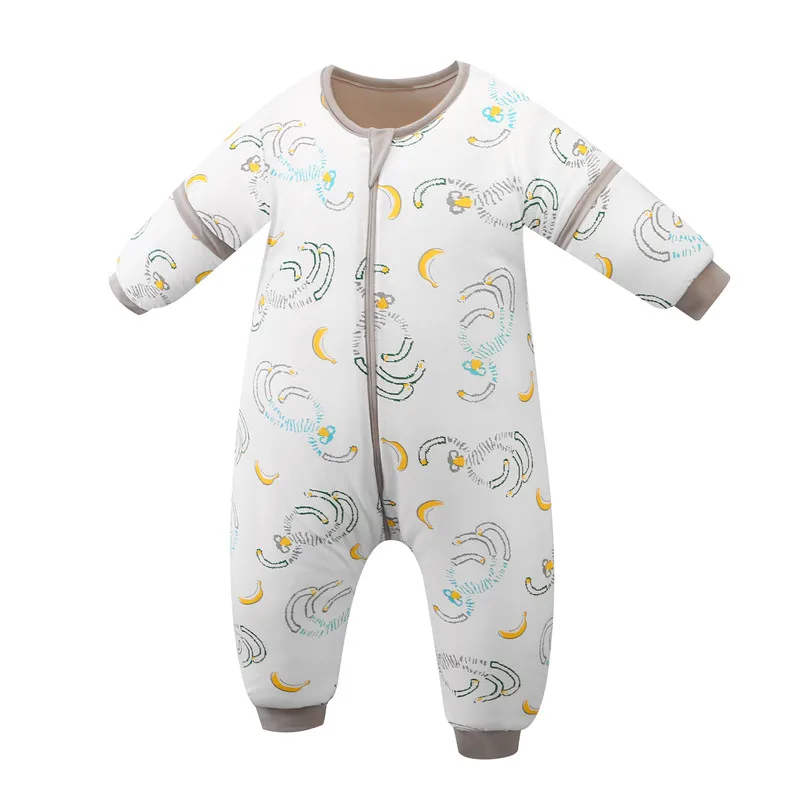 

6 Months Boy Fall And Winter Newborn Baby Sleeping Bags For Men And Women Printed Sleepsacks Can Diaper Changing Nighty Pajamas