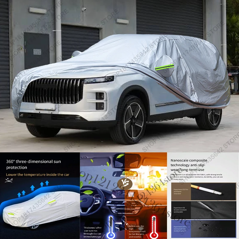 Full Car Cover Compatible with Chery Jaecoo J7 (2023-2025) All-Weather Sun Rain UV Dust Proof Rain Outdoor Indoor Protect