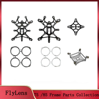FLYWOO FlyLens 75/85 Frame Accessory Kit: O4/O3 VTX Bracket & Carbon Fiber Bottom Plate (FPV Freestyle Drone)