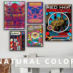 Popular Rock Band Red Hot Chili Peppers Self-adhesive Art Poster Whitepaper Prints Posters Artwork Aesthetic Art Wall Painting