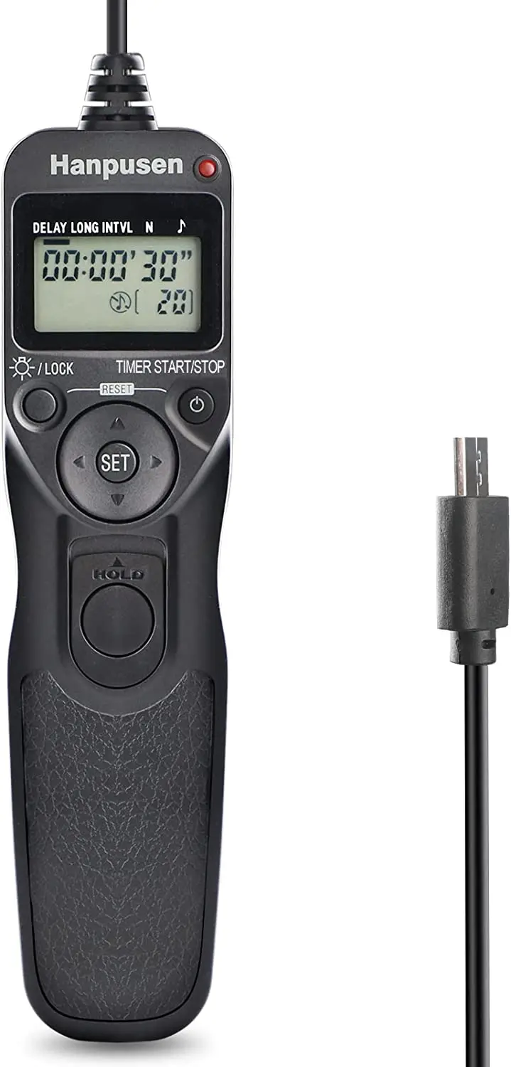 Hanpusen TR90 Camera Time Lapse Intervalometer LCD Timer Afstandsbediening Voor Geselecteerde Canon Nikon Sony Fujifilm Olympus Pentax Camera's