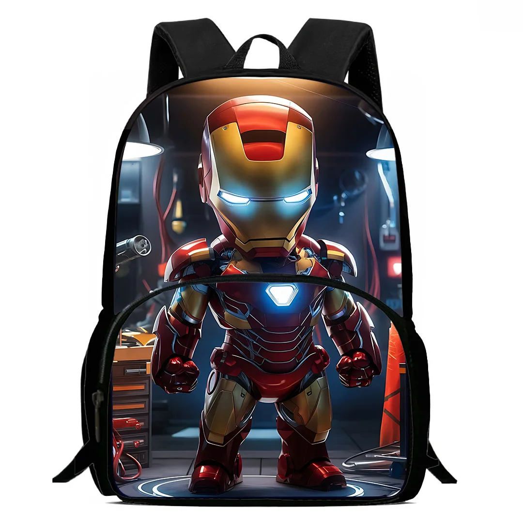 Superhero Irons Man Backpacks Boys and Girls Student Birthday Gift Child School Bags Large Capacity Camping Durable Rucksack