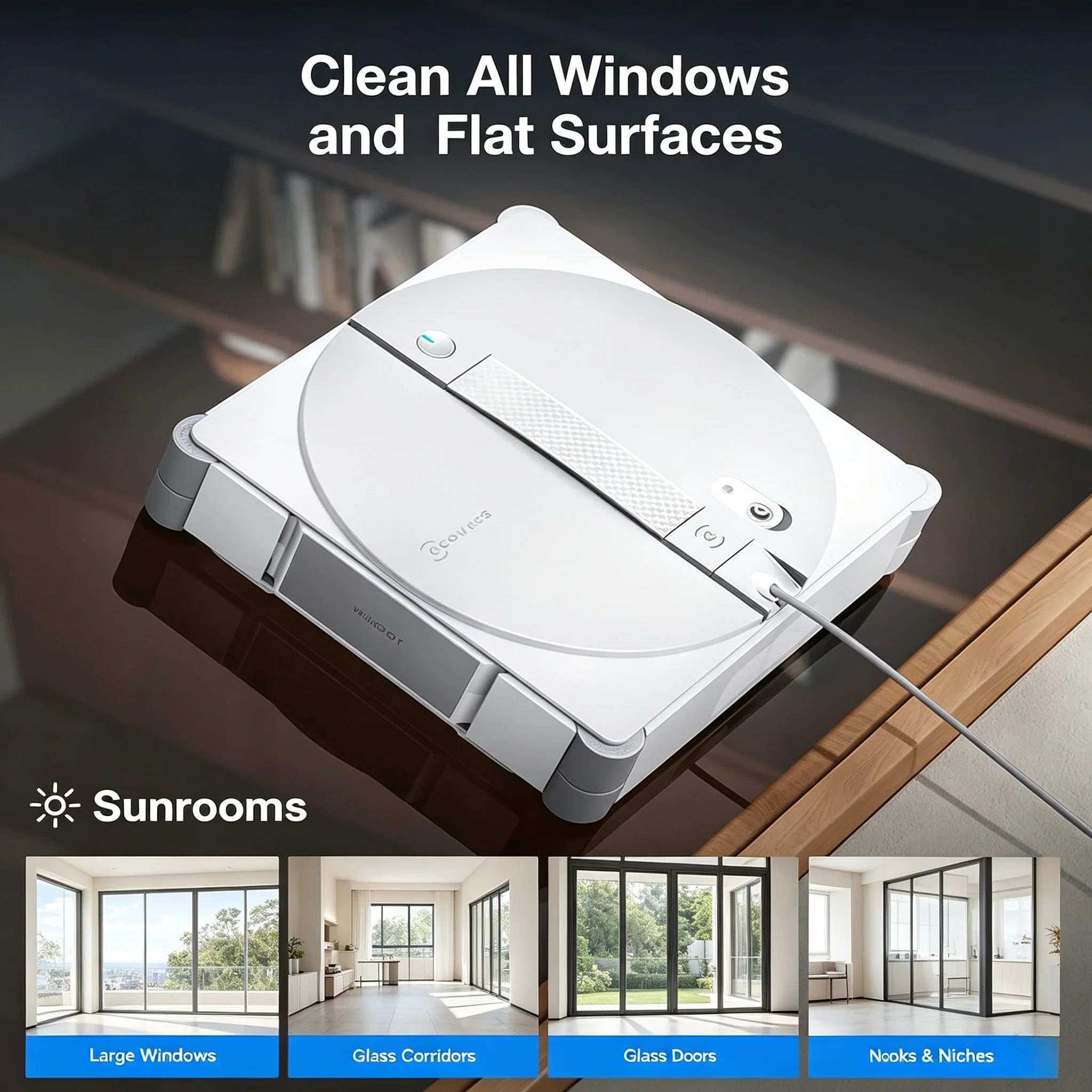 ECOVACS WINBOT W3 OMNI Smart Window Cleaning Robot Brushless Motor Automatic Glass Window Cleaner Auto Mop Washing for Home