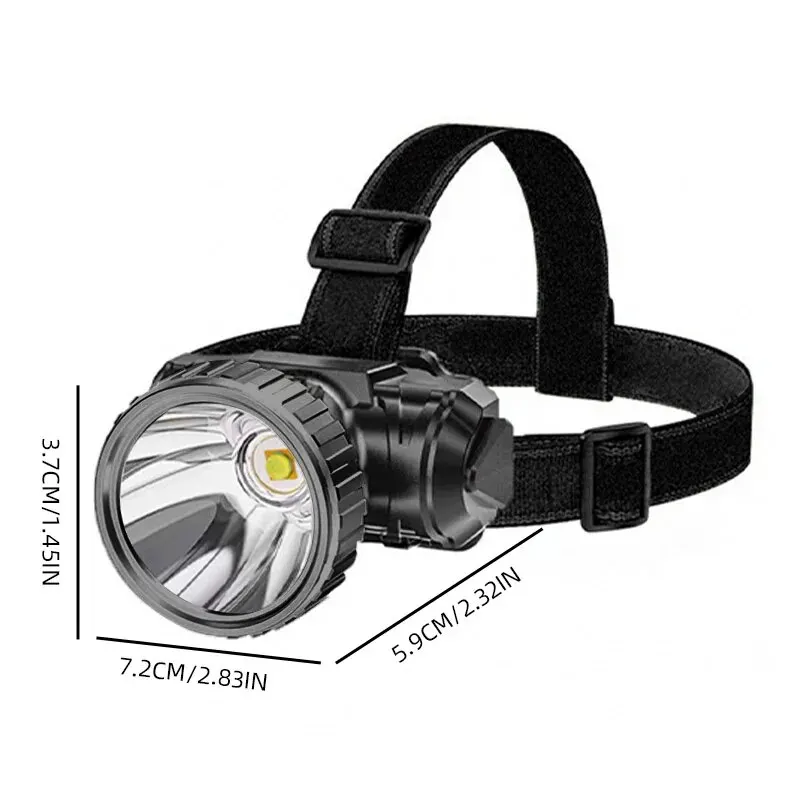 LED Strong Light Five Headed Outdoor Waterproof Fishing Light USB Rechargeable Ultra Bright Head Mounted Flashlight