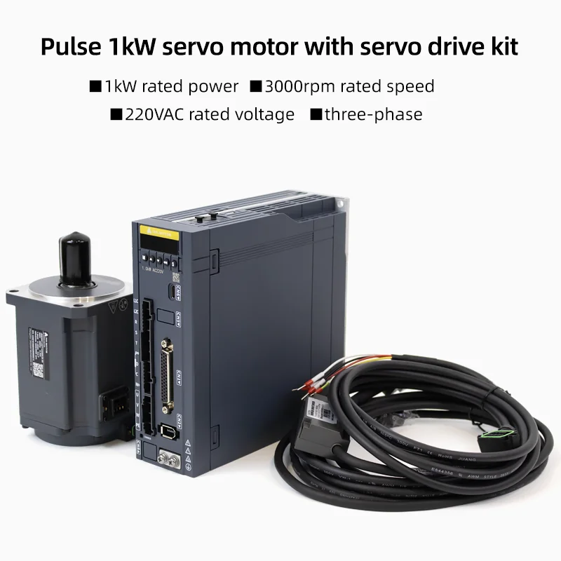 Picture 5: 220V IP67 AC Servo Motor Kit 400W 750W 1KW 17-Bit Absolute Encoder 3000rpm Servo Motor with Pulse Servo Drive Waterproof