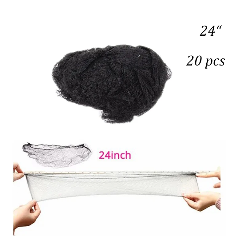 20 Stuks Duurzaam Nylon Haarnet Voor Broodje Haar Kapsel Tool Zwart Beige Bruin 5Mm Haarnet voor Pruiken Mesh Haar Styling Haarnetjes