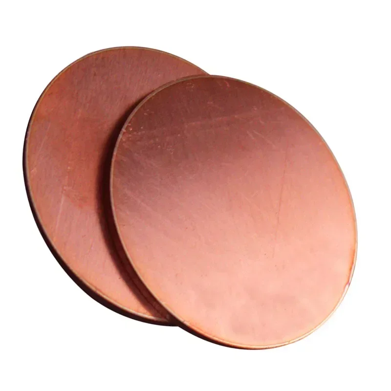 Copper Discs T2 Copper Plate Copper Sheet Round Pad Dia 50/100/150/200mm Thick 0.8/1/1.5/2/2.5/3mm