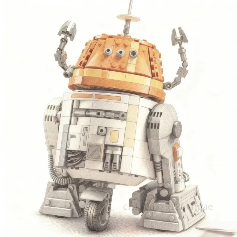 

MINISO В НАЛИЧИИ 1039 шт. Астромеч робот строительные блоки модель кирпичи сборка подходят детские игрушки Рождественский подарок