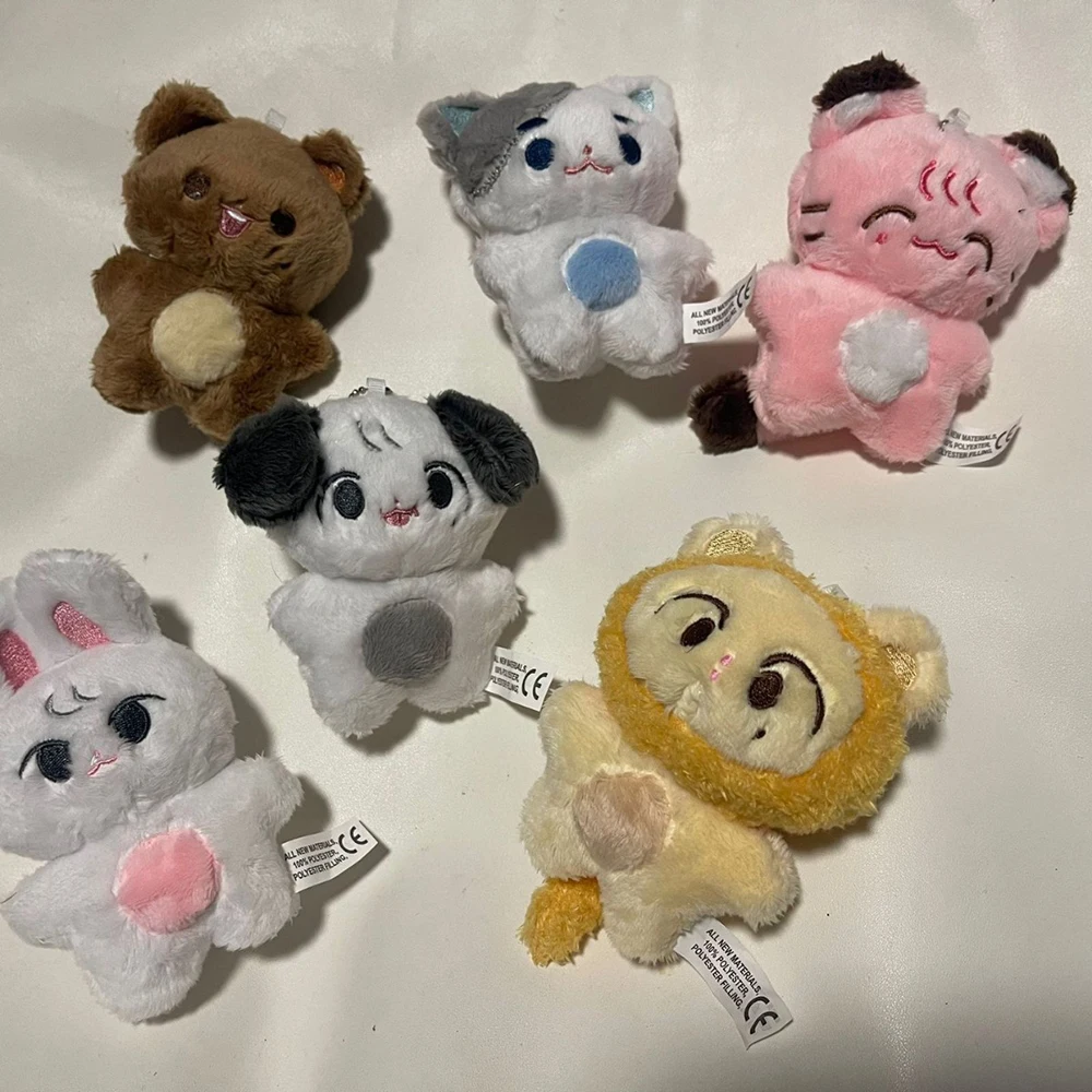 Llaveros de Peluche de Animales Lindos de KPOP de 10CM: Jungwoo, Jaehyun, Haechan, Taeyong - Juguete de Peluche de Dibujos Animados para Fans, Decoración de Bolsos, Regalo para Fans