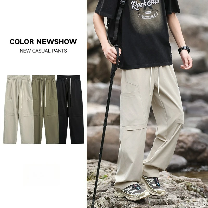 

Men's Water-Resistant Cargo Pants - Outdoor Slim-Fit, Multi-Pocket Design, Anti-Puddle & Breathable (Black, Fashion-Forward
