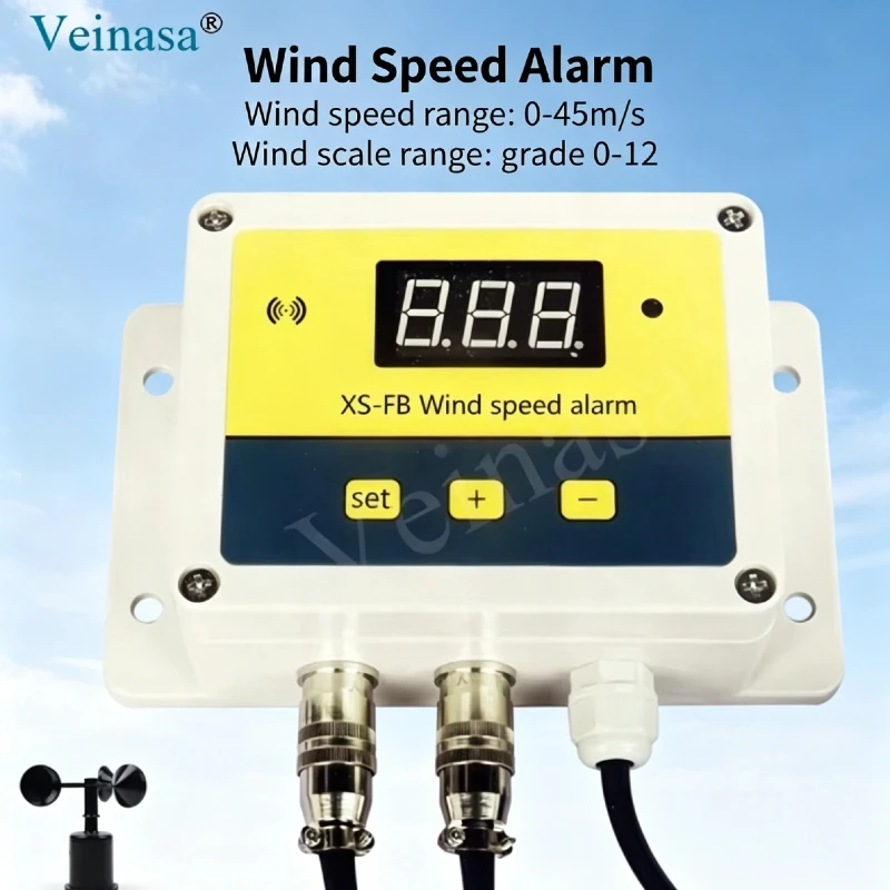 XS-FB Modbus Digital Anemometer Alarm Speed Measurement Sensor Instrument Small Size for Marine Use in Tower Cranes Ships Boats