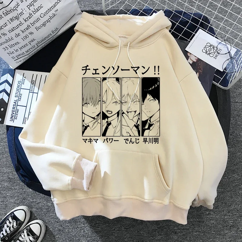 Chainsaw Man Pochita Hoodies Japanese Anime Sweatshirts Manga Cartoon Graphic Streetwear Long Sleeve Gothic Mens Pullovers