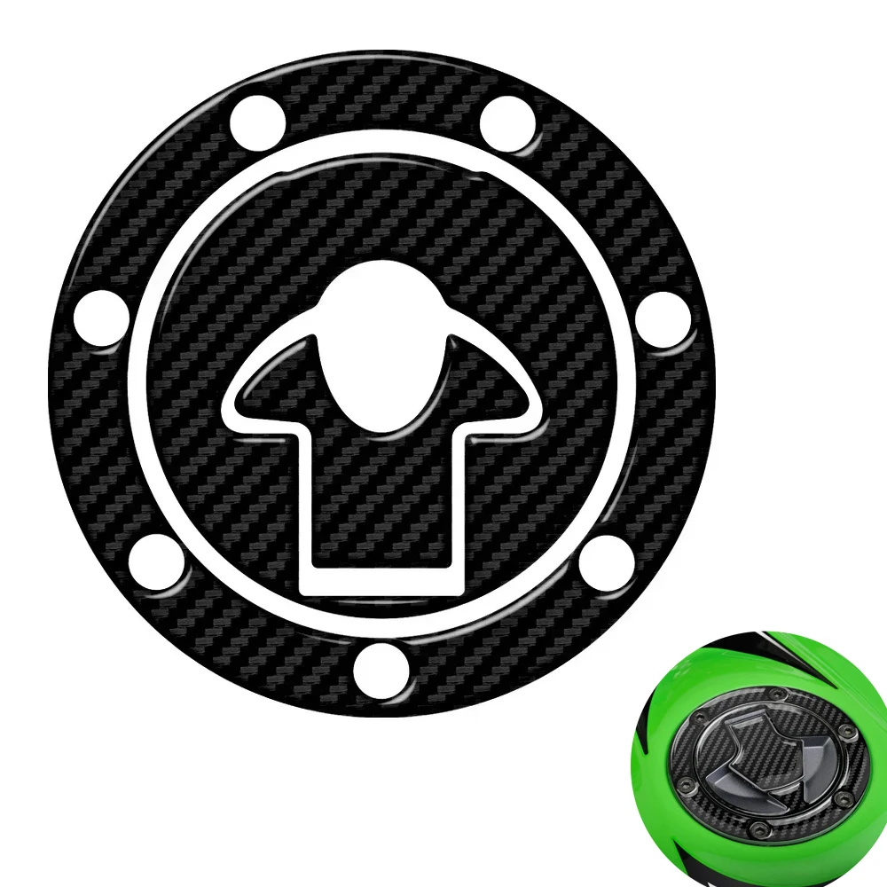 

For Kawasaki 1994-2024 motorcycle fuel tank cap transparent carbon fiber texture sticker