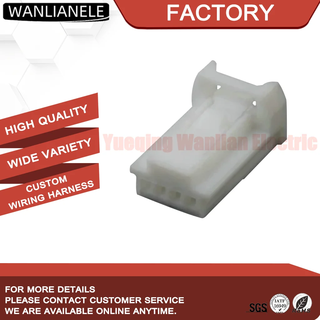 50 Sets 6098-5267 4 Pin Female Connector Housing NH025-4S 0.64mm Unsealed Natural Fit Auto Harness