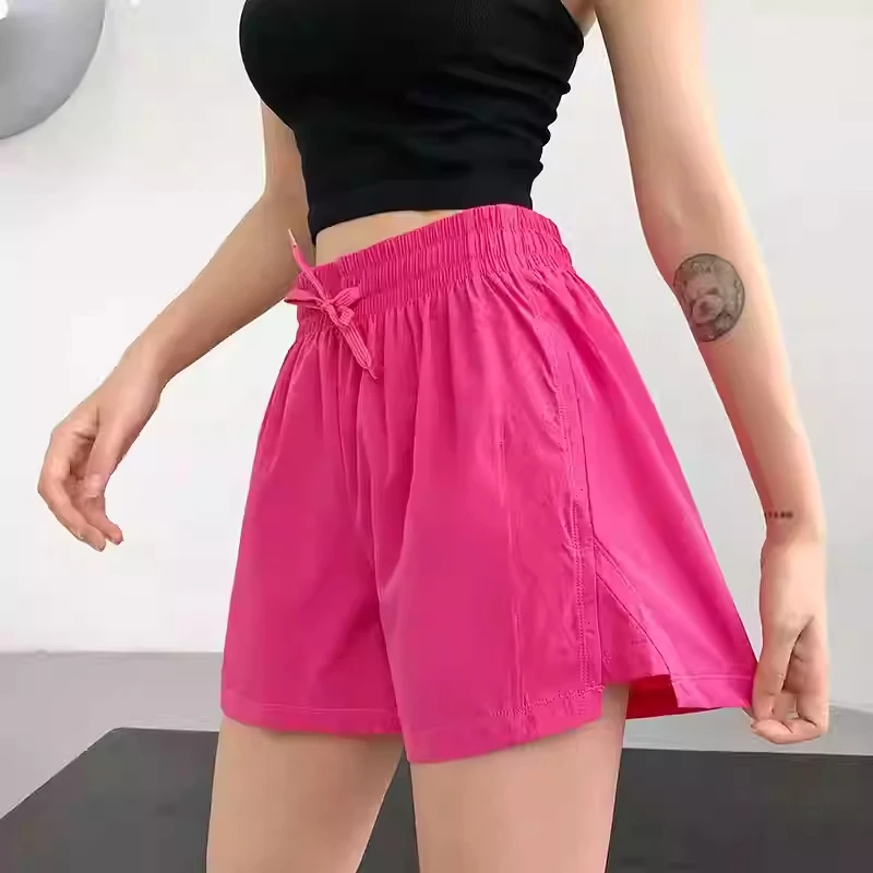 

Women Running Sports Shorts Summer Anti-exposed Breathable Quick-drying Gym Yoga Training Three-point Fitness Pants