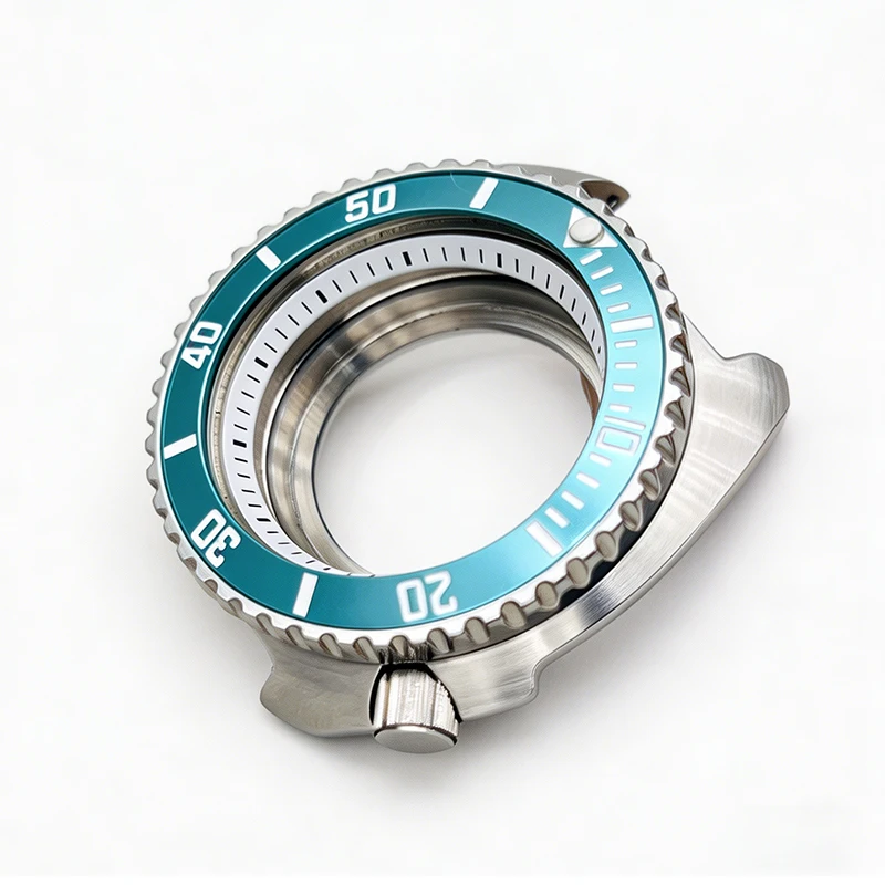 

Mod Silver 44mm Turtle Watch Case Fashion Bezel Fits Seiko Abalone 6105 6309 For 7S26 4R36 NH35 NH36 Movement Watch Repair Parts