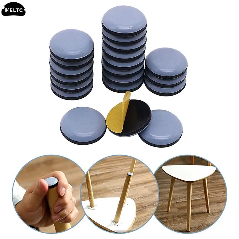 4/8Pcs Furniture Sliders Pads Sliding Block Table Chair Leg Mat Floor Protector For Hardwood Rug PTFE Furniture Legs