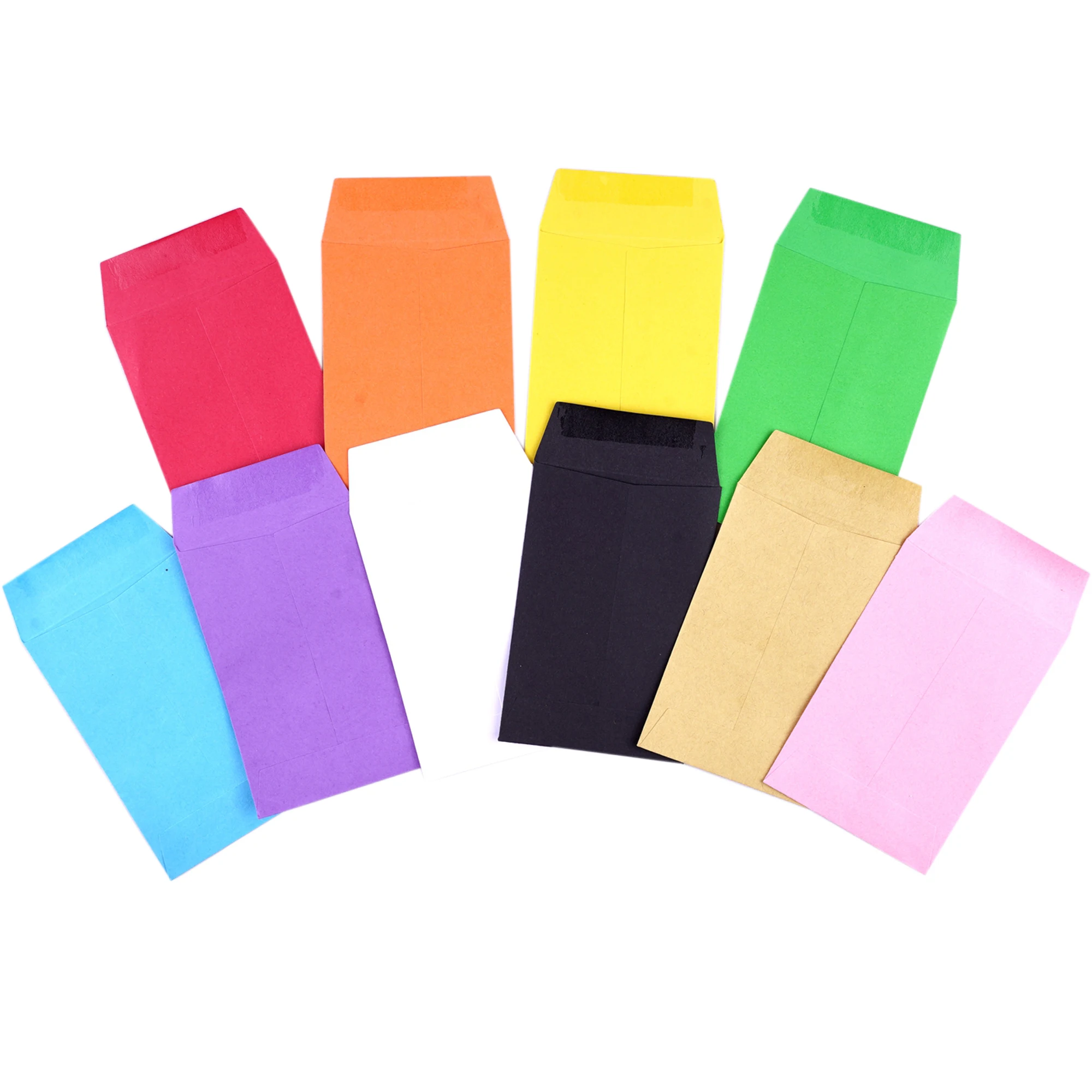 Colorful Kraft Paper Bag Mini Envelope Gift Bags Candy Bags Snack Baking Package Gift Wrap Bag 50Pcs/lot